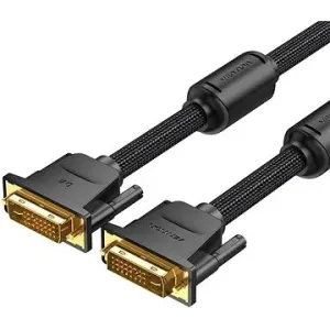 Vention Cotton Braided DVI Dual-link (DVI-D) Cable 1,5 m - Black