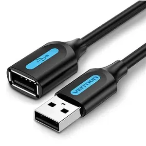 Vention USB 2.0 Male to USB Female Extension Cable 1.5m Black PVC Type