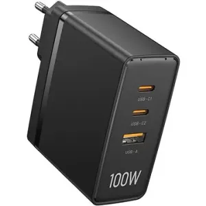 Vention Ultra 3-Port USB (C+C+A) GaN Ladegerät (100 Watt / 100 Watt / 30 Watt) - schwarz