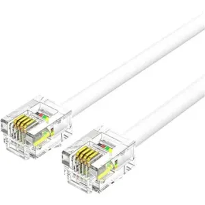 Vention Flat 6P4C Telephone Patch Cable - 5 m - weiß