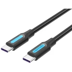 Vention Type-C (USB-C) 2.0 (M) to USB-C (M) 100W / 5A Cable 2m Black PVC Type