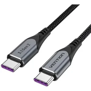 Vention USB-C 3.1 Gen2 100W 10Gbps Cable 0.5M Gray Aluminum Alloy Type