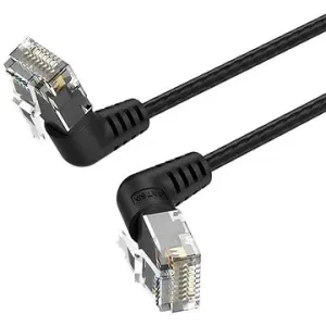 Vention Cat6A UTP Rotate Right Angle Ethernet Patch Cable 20M Black Slim Type