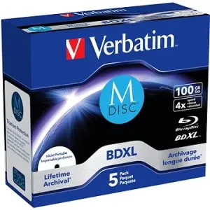 VERBATIM M-DISC BDXL 100GB PRINTABLE - 5 Stück (Jewel Case)