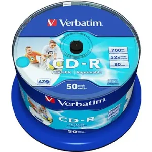 VERBATIM CD-R AZO 700MB, 52x, printable, Spindel 50 Stück