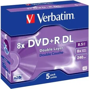 Verbatim DVD + R 8x Dual Layer 5 Stück im Karton