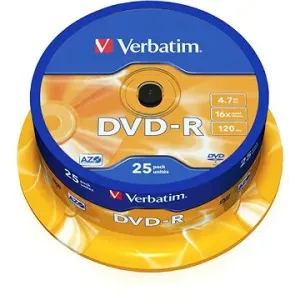 VERBATIM DVD-R AZO 4,7 GB, 16x, Spindel 25 Stück