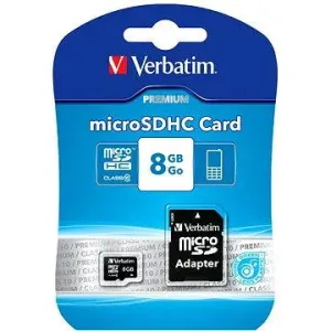 Verbatim MicroSDHC 8GB Class 10 + SD-Adapter #1362524