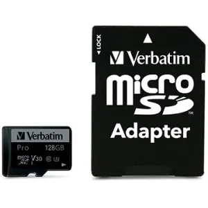 Verbatim MicroSDXC 128 GB Pro + SD Adapter #1253909