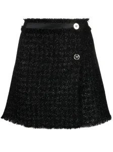 VERSACE - Vichy Tweed Wrap Mini Skirt #1303292