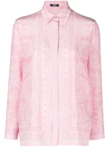 VERSACE - Barocco Print Crepe De Chine Shirt