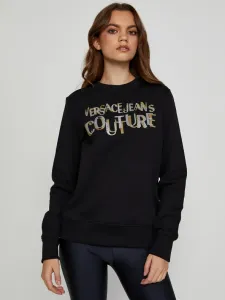 Versace Jeans Couture R Logo Glitter Sweatshirt Schwarz #666804
