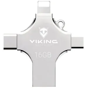 Viking USB Flash Disk 16GB 4v1 Silber