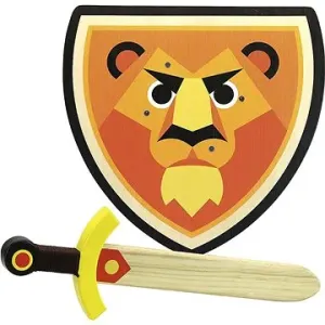 Vilac Schild und Schwert aus Holz Löwe