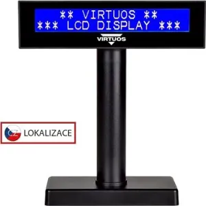 Virtuos LCD FL-2026MB 2x20 černý, USB #1634058
