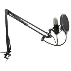 Vonyx Studio Set Großmembran Mikrofon inkl. Tischarm Spinne Windschutz Kabel