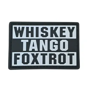 WARAGOD Whiskey Tango PVC Applikation, schwarz grau