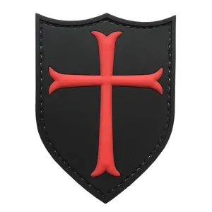 WARAGOD Klettabzeichen 3D Knights Templar Crusaders Cross 7.5x5.7cm