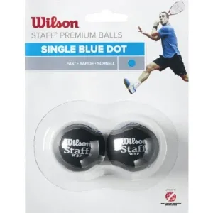 Wilson STAFF SQUASH 2 BALL BLU DOT Squashball, blau, veľkosť os