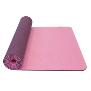 Unterlage  Yoga YATE Yoga Mat doppelschicht / pink / violett / material TPE