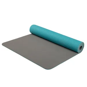 Unterlage  Yoga Yoga Mat double-layer- material TPE türkis / grau