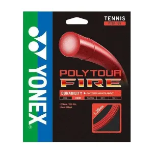 Yonex POLY TOUR FIRE 125 Tennissaiten, rot, größe