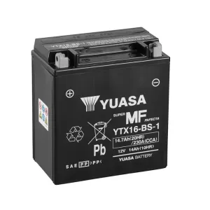 Yuasa YTX16-BS-1 Combi Pack Größe