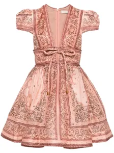 ZIMMERMANN - Bandana Print Linen And Silk Blend Mini Dress