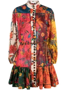 ZIMMERMANN - Floral Print Cotton Mini Dress #1235462