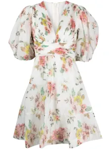 ZIMMERMANN - Floral Print Pleated Mini Dress