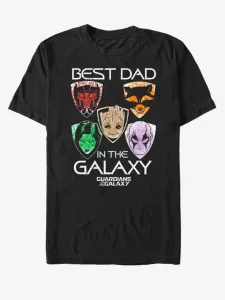 ZOOT.Fan Marvel Best dad in the galaxy Strážci Galaxie T-Shirt Schwarz