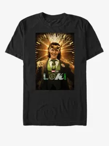 ZOOT.Fan Marvel Loki Smile Poster T-Shirt Schwarz