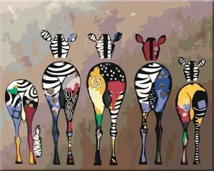 Zuty Malen nach Zahlen Herde von Zebras