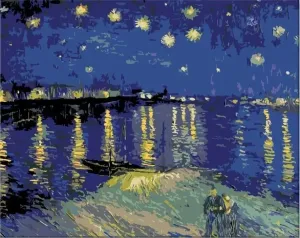 Zuty Malen nach Zahlen Sternennacht über der Rhone (Van Gogh) #89698